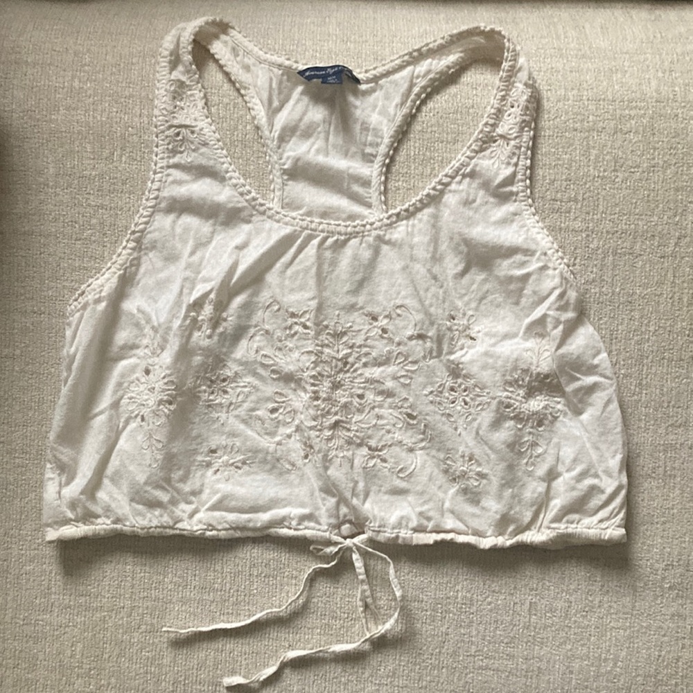 Off White American Eagle Crop Top